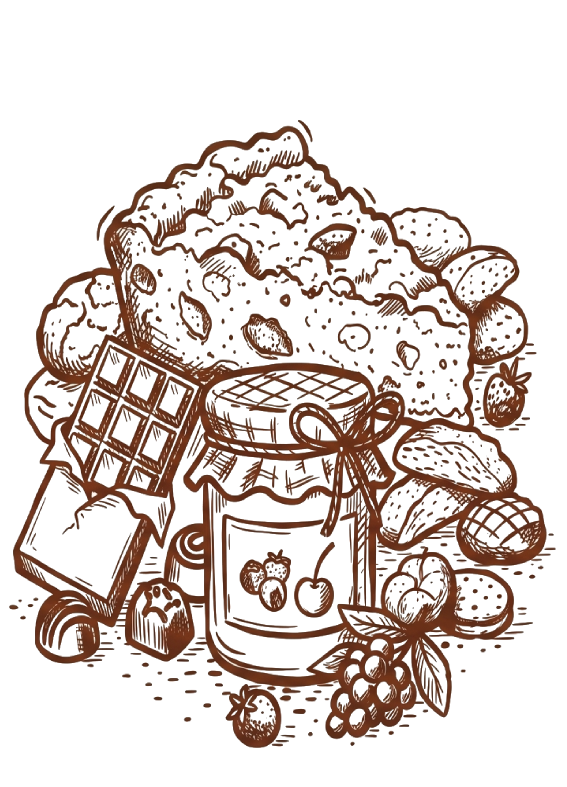 Dolci, confetture e cioccolato