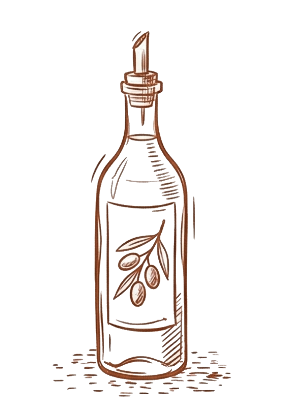 Illustrazione dell'olio extra vergine di oliva di Arquà Petrarca