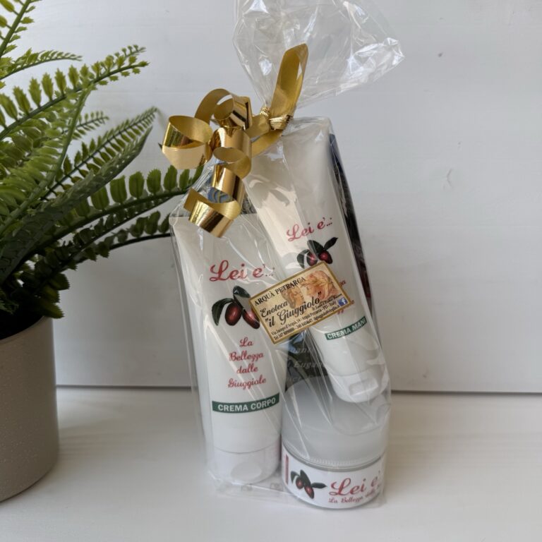 Confezione regalo con crema mani, viso e corpo alle giuggiole