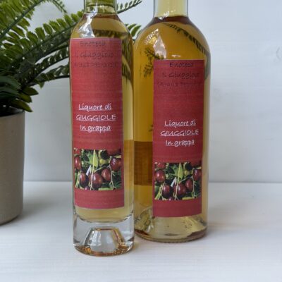 Bottiglie di liquore di giuggiole in grappa da 0,2 e 0,5 litri